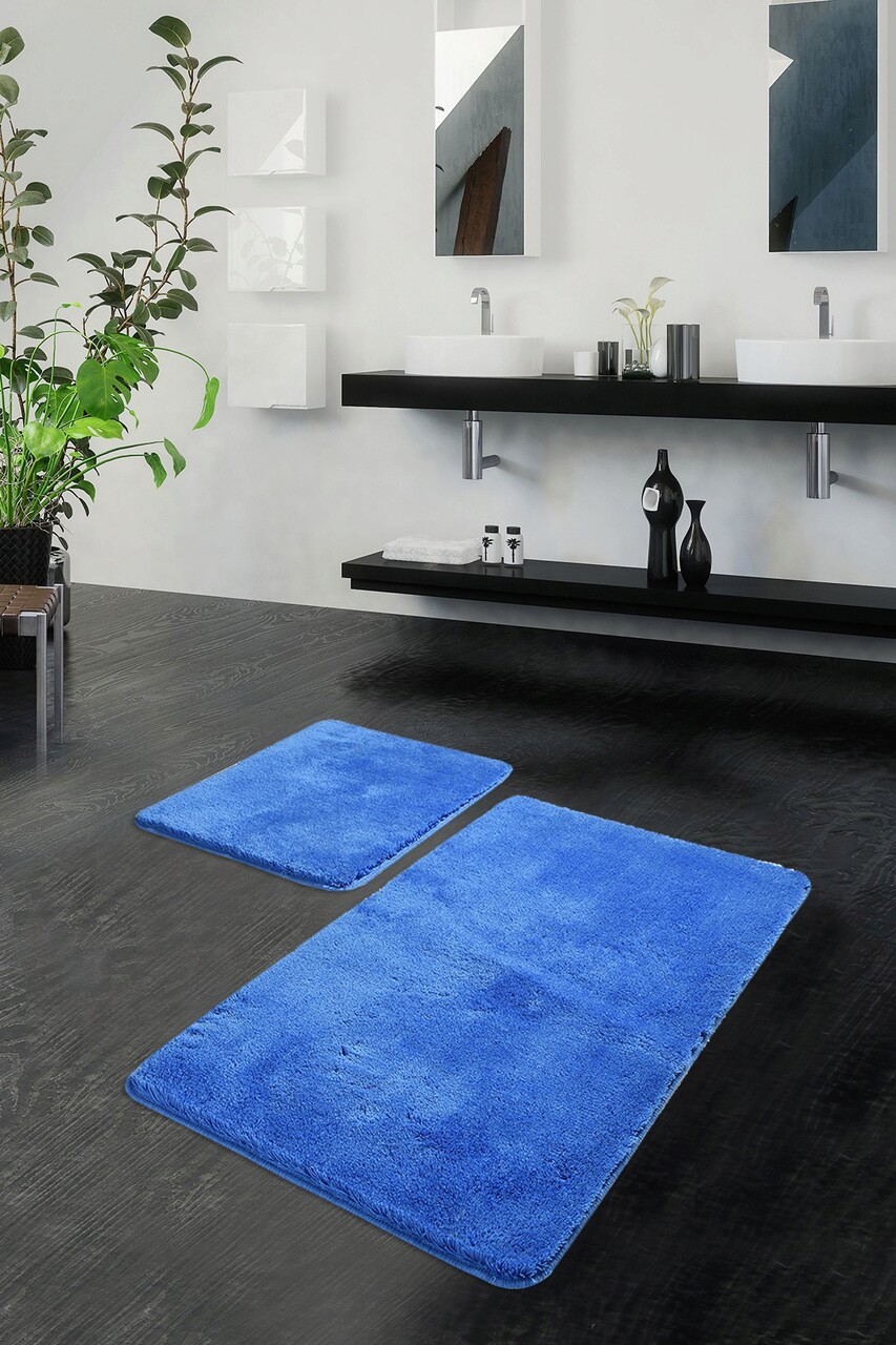 Set covoraș de baie acrilic, L'essentiel Maison, Havai, Albastru - imagine 6